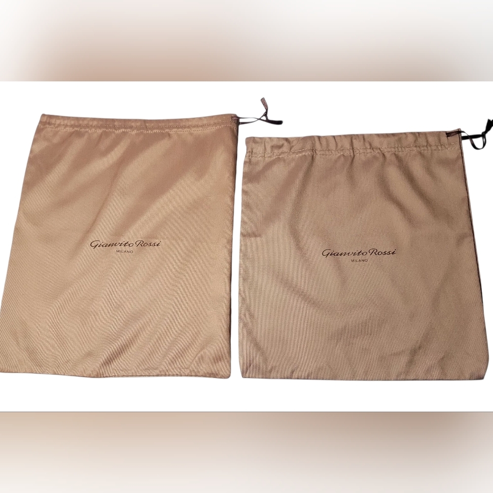 (2) Gianvito Rossi Milano Drawstring Dust Bags Medium Size